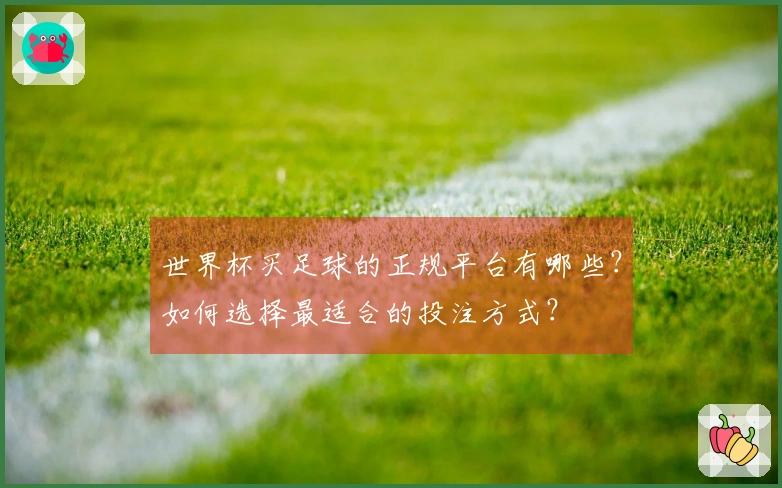 世界杯买足球的正规平台有哪些？如何选择最适合的投注方式？